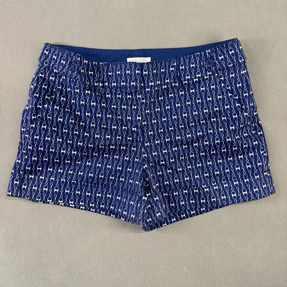 Women's New York & Company Cuffed Chino Shorts Blue Size 8